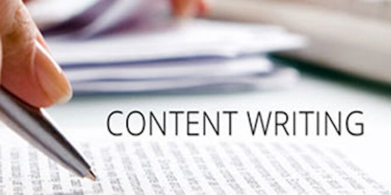 Person writing on paper with a pen, representing professional content writing services.